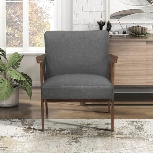 Lexicon Mid Century Modern Accent Chair, Dark Gray - Image 5