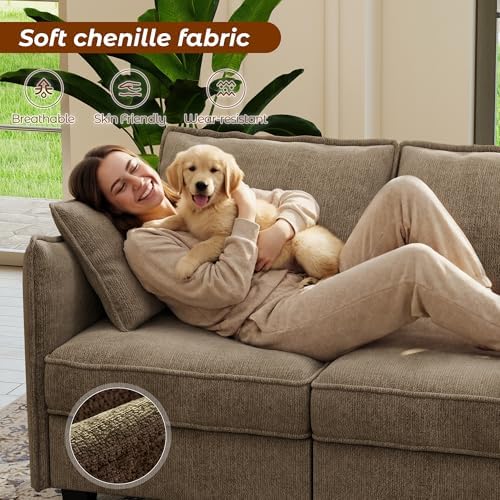 WorthFurni 112" Modular Sectional Sofa U Shape Couches - Image 4