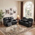 Leather Recliner Sofa Set, Includes a Manual Loveseat and a 3 Seat Couch by BrisaNube
