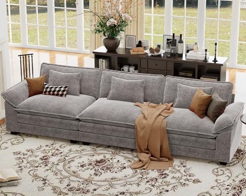 CDCASA 120" Oversized Modular Sectional Sofa, Comfy Cloud Couch, 3-Seater by CDCASA