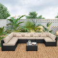 Rattaner 9 Pieces Outdoor Sectional All-Weather Wicker Patio Furniture Set by Rattaner