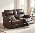 Leather Recliner Sofa，Reclining Loveseat by Caberryne