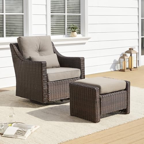 CHITA Patio Furniture Set, Outdoor Rocking Swivel Chair by Unknown