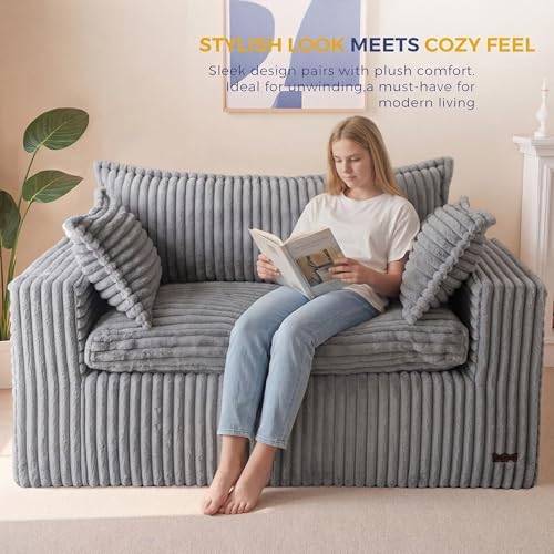 MAXYOYO Boneless Couch, 59-Inch Couch in a Box, Deep Loveseat - Image 6