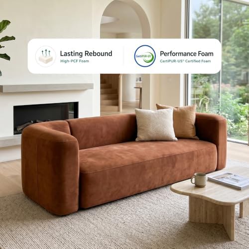 Acanva Mellow Modern Tight Curved Back Velvet Sofa, 3 Seater - Image 4