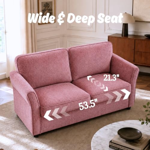 Karl home 67" Loveseat Sofa Chenille Fabric - Image 5
