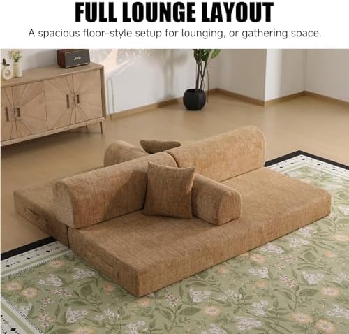 79" Memory Foam Sofa Bed, High Backrest Convertible Futon Boneless Couch - Image 4