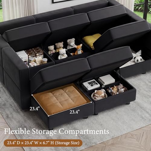 Vesgantti 118" 8 Seats Modular Sectional Sleeper Sofa - Image 3