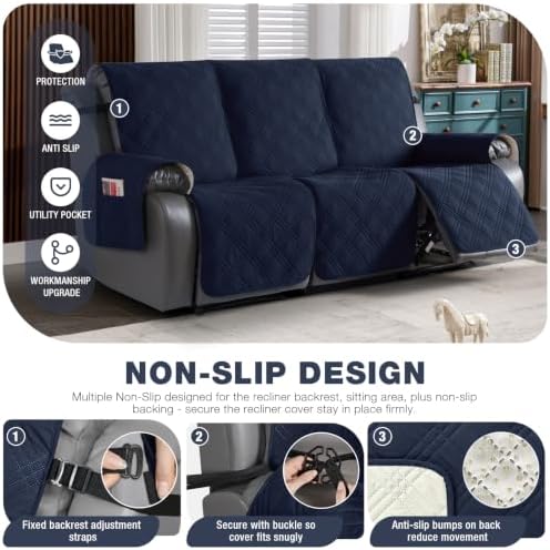 TAOCOCO Waterproof Recliner Sofa Cover Non Slip - Image 5