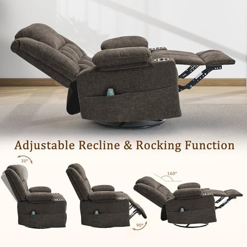 Korser Swivel Rocker Recliners, Rocking Chair Recliner - Image 5