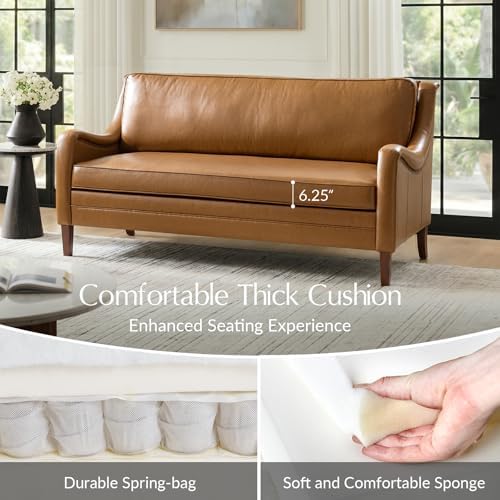 HULALA HOME Faux Leather Sofa - Image 6