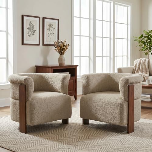 Christopher Knight Home Suli Modern Accent Chairs Set of 2, Boucle Upholstered - Image 4