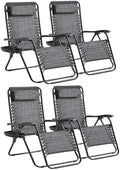 Zero Gravity Chair Set of 4 Oversized Folding Recliner, Padded Anti Gravity by Unknown