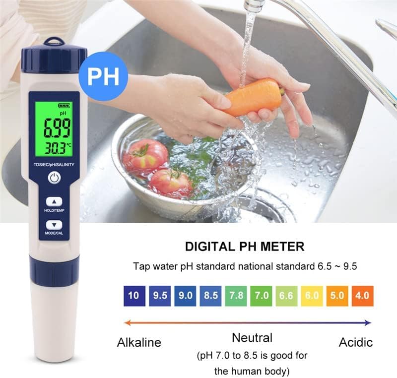 Pool Salt Tester & PH Meter, Hofun Digital Salinity Meter and PH Tester - Image 5