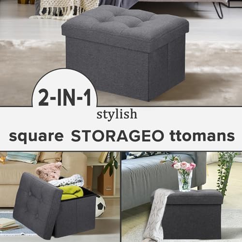 LINMAGCO Ottoman with Storage Small Foot Rest Stool Under Desk Stool Short - Image 6
