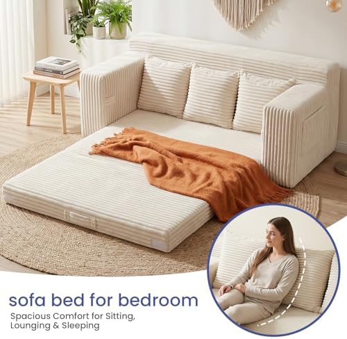69" Boneless Sofa Bed, Boneless Couch - Image 4