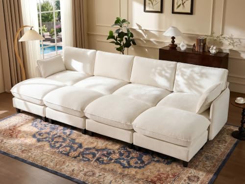 Ihanherry 139" Sleeper Sofa, Modular Sectional Sofa，Oversized Cloud Sofa by iHanHerry