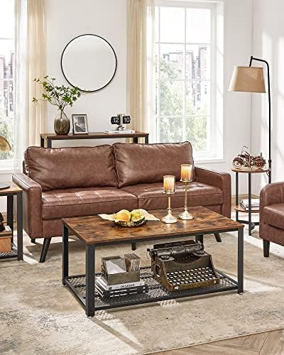 VASAGLE Coffee Table with Storage Shelf, 42 x 23.9 x 17.7 Inches - Image 4