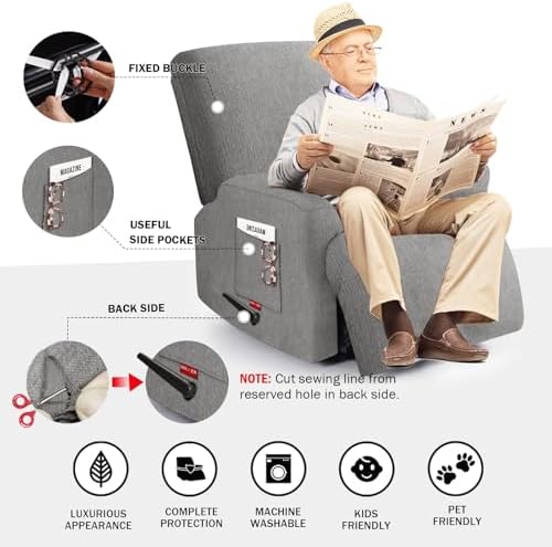 3 Pieces Stretch Recliner Chair Covers - Image 2
