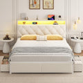 Queen Bed Frame with 4 Storage Drawers, Metal Platform Bed Frame Queen Size by Unknown