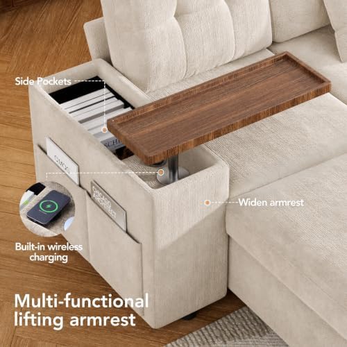 Vipbear 130" Modular Sectional Sleeper Sofa - Image 6