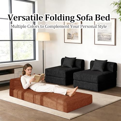 Futon Sofa Bed Modular Loveseat Sleeper Folding Pull Out Couch - Image 5