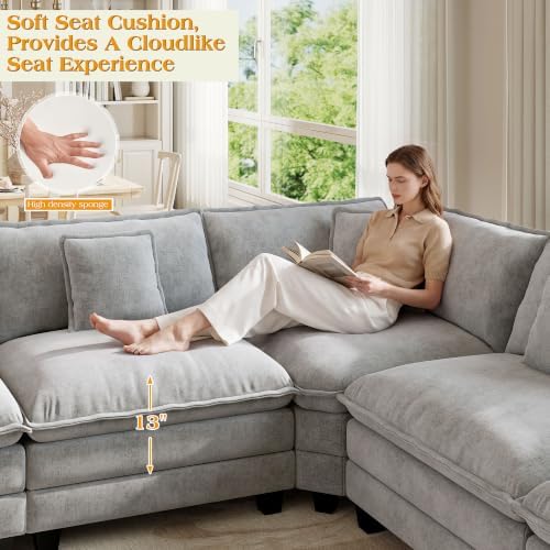 Hanherry Modular Sectional Sofa, Cloud Couch - Image 5