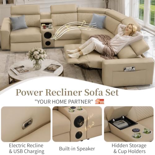 Power Reclining Sectional Sofa Set - Image 4
