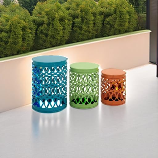 Deco 79 Metal Accent Table, Matte Multi Colored - Image 6