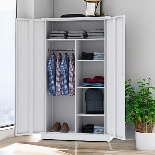 Letaya Metal Locker, Steel Wardrobe Storage Cabinets - Image 5