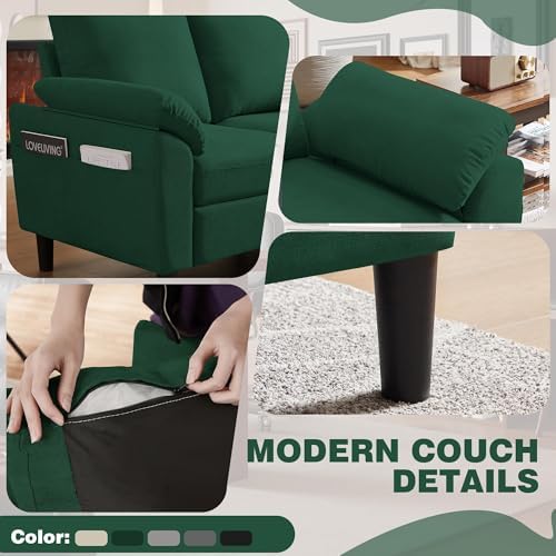 79" Convertible Sectional Sofa Set, Modern Linen Small L Shaped Couch - Image 4