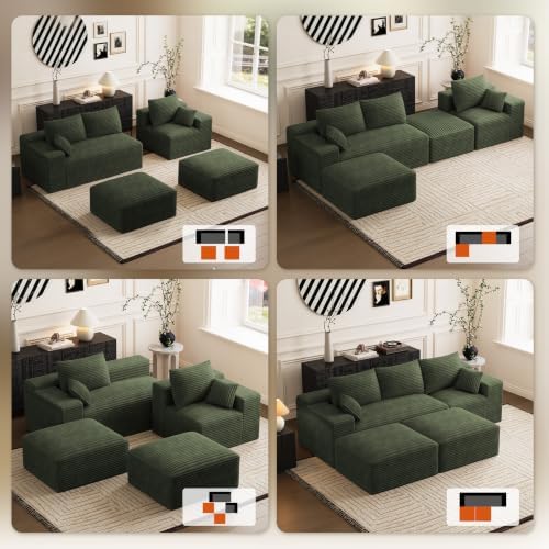 ONEMMLION 106" Oversized Cloud Boneless Couch Modular Sofas - Image 6