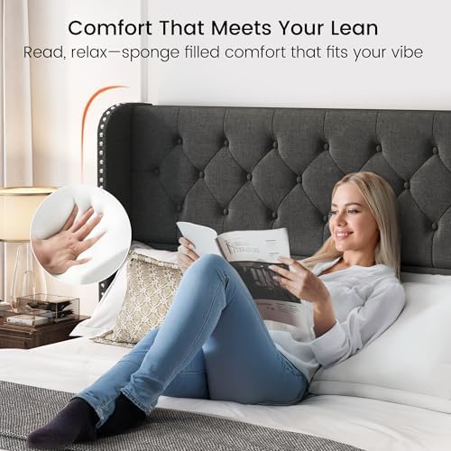 LARMACE King Size Platform Bed Frame - Image 3