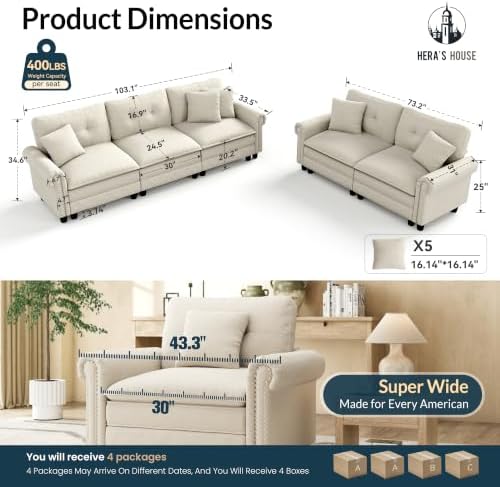 HERA'S HOUSE Modular Sectional Sofa Set - Image 2