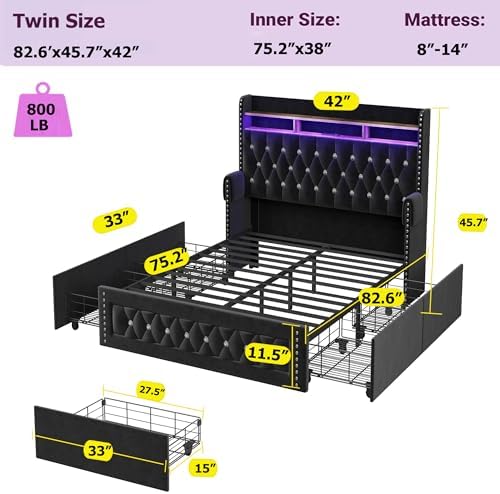 Ailisite Twin Size Bed Frame - Image 2