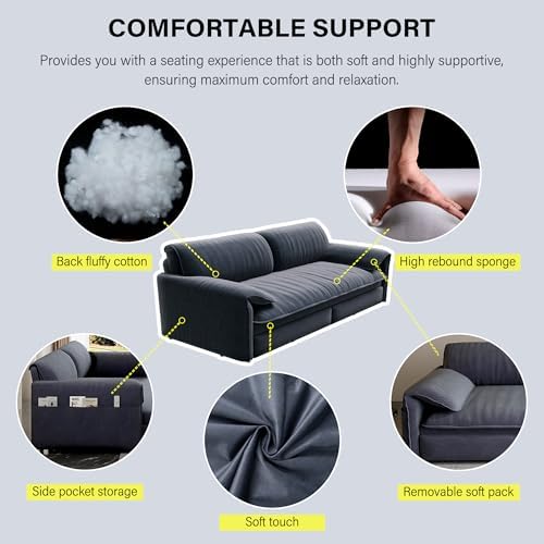 63.8" Sleeper Sofa Bed Queen Size, Pull Out Convertible Velvet Couch - Image 6
