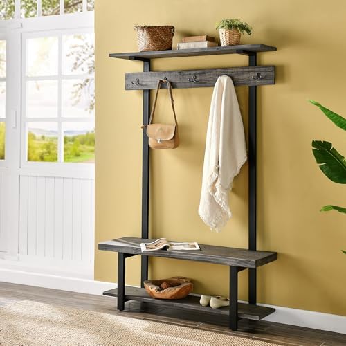 Pomona Solid Wood Entryway Hall Tree - Image 2