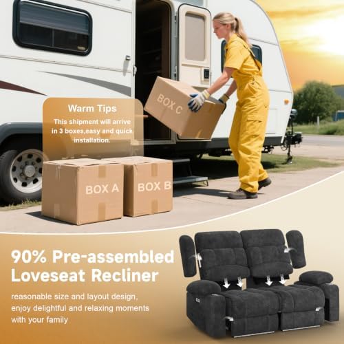 Power Loveseat Recliner Sofa, RV Reclining Loveseat - Image 7