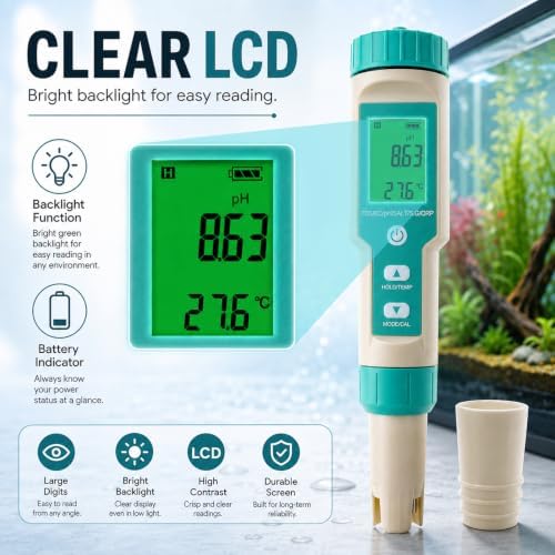 7 in 1 Water Quality Tester Pen-Type TDS ORP Meter PH Tester - Image 5