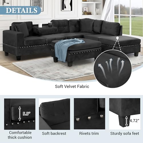 Merax Modern Sectional Sofa - Image 4
