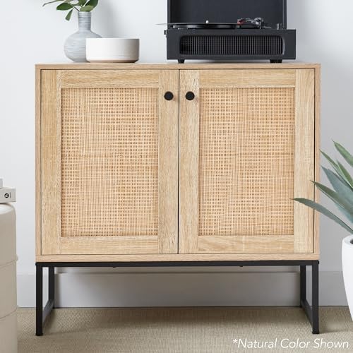 Best Choice Products 2-Door Rattan Storage Cabinet, Accent Furniture, Buffet - Image 2