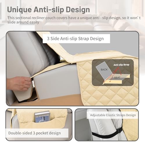 Waterproof Sectional Reclining Couch Covers L Shaped Recliner Sectional Sofa - Image 5