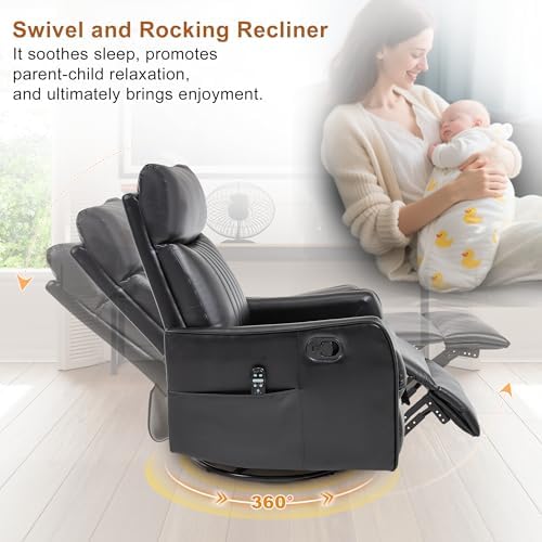Manual Swivel Rocker Recliner Chair - Image 4