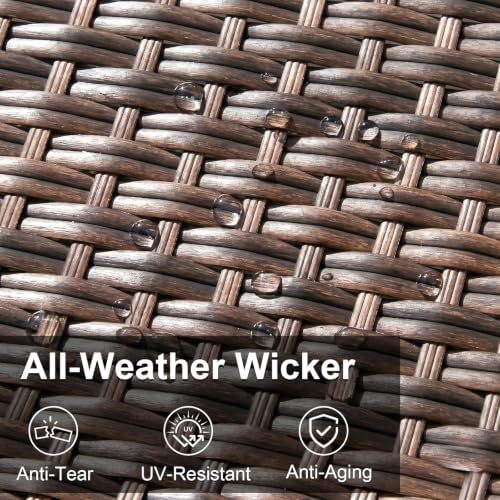 Luxury 9 Pieces Outdoor Patio Furniture Set-All Weather Wicker Outdoor Furniture - Image 7