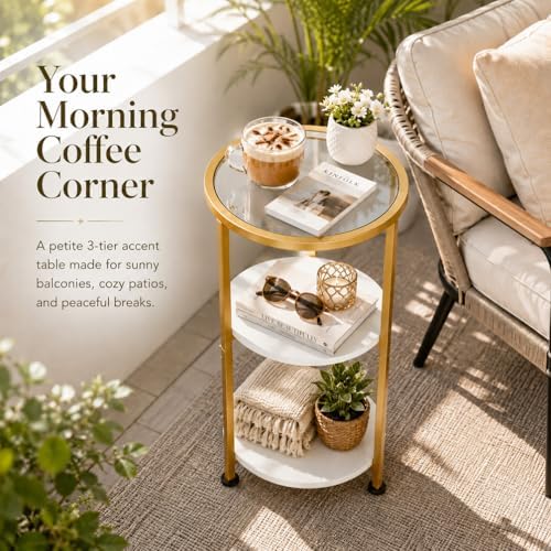 3-Tier Tempered Glass Side Table - Image 5
