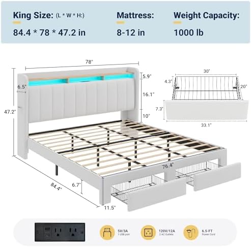 Allewie King Size Bed Frame - Image 2