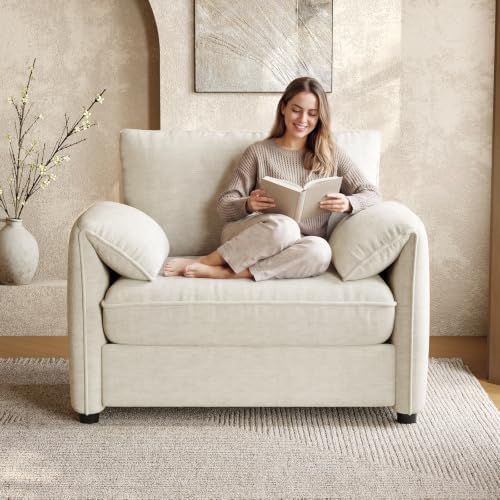 ONBRILL Oversized Accent Chair, 41 Inch Chenille Fabric Armchair - Image 4