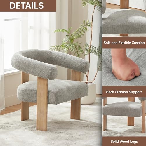VKNOW Barrel Accent Chair, Vanity Chair - Image 4
