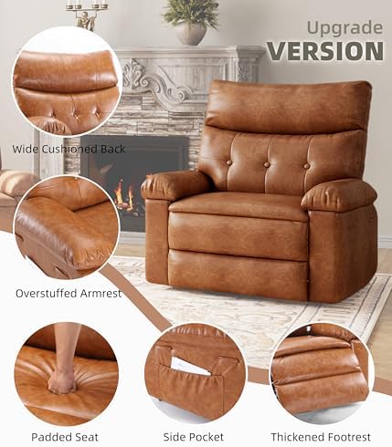 GarveeHome Oversized Leather Recliner Chair - Image 4