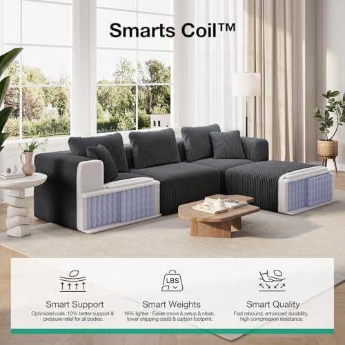 Novilla Modular Sectional Sofa, Modern Cloud Sectional Couch - Image 3